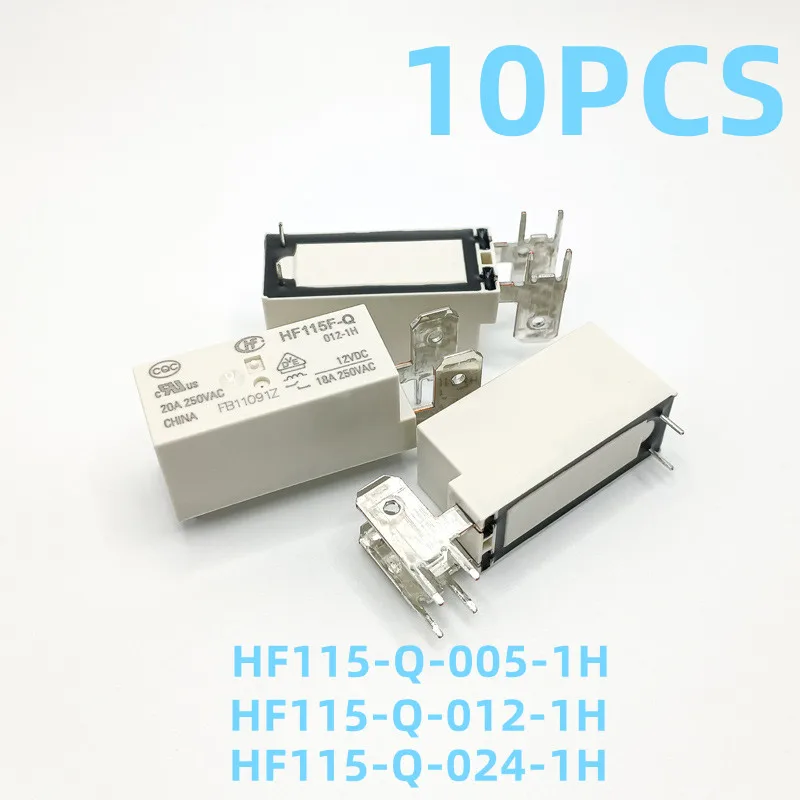

New HONGFA 10PCS Relays HF115-Q-005-1H HF115-Q-012-1H HF115-Q-024-1H 20A 250VAC Relays
