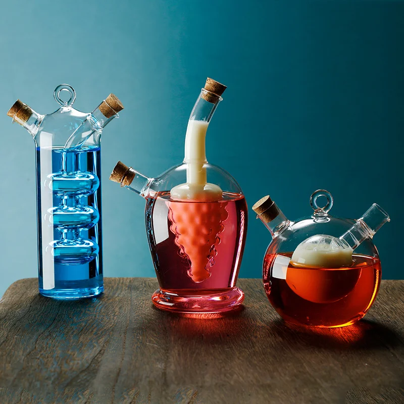 Double Layer Tube Share Cocktail Glass Creative Party Wedding Drink Wineglass Ball Mandarin Duck Enjoy Together Cup Dropshipping