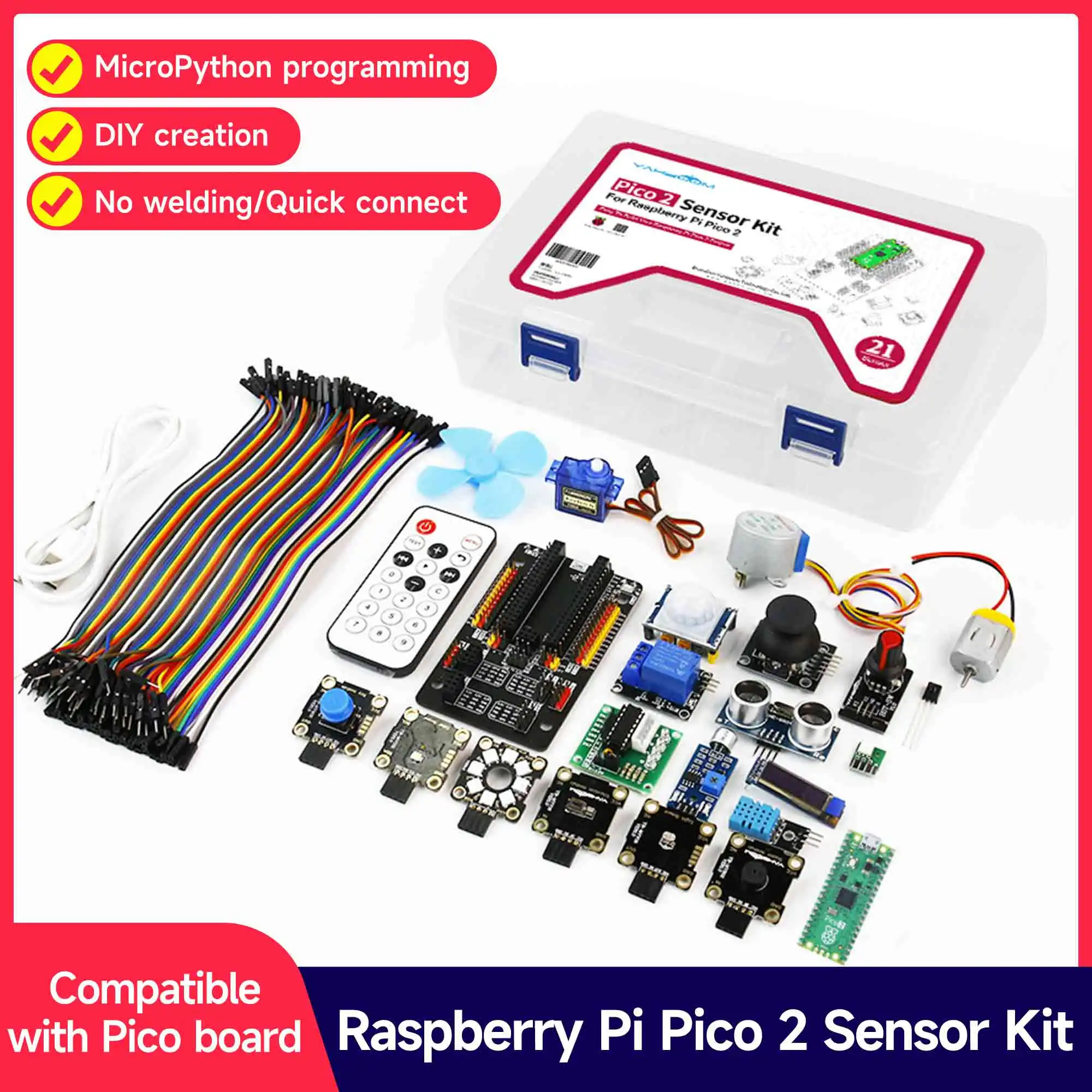 Starter-Sensor-Kit-for-Raspberry-Pi-Pico2-Development-Board-DIY ...
