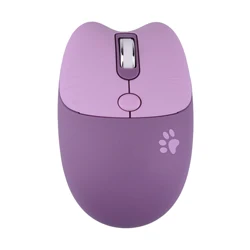 Charming Cat - Themed Wireless Mouse with Adjustable DPI and Easy Plug & Play Functionality (Purple)