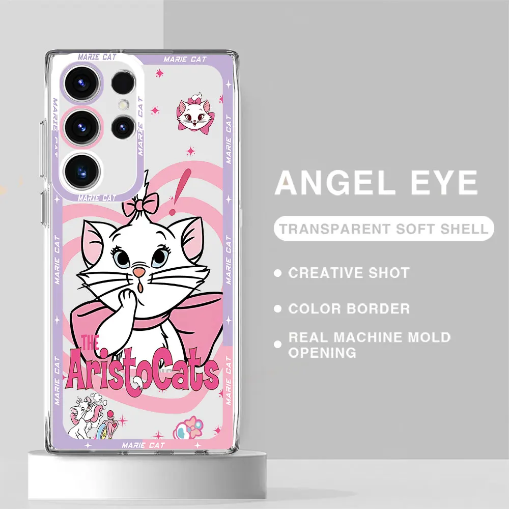 Custodia Per Telefono Per Samsung Galaxy S22 Ultra S20Fe S10 Plus S21 Note 10 Plus S20 Plus Disney Marie Cat Pink Cover Trasparente Soft