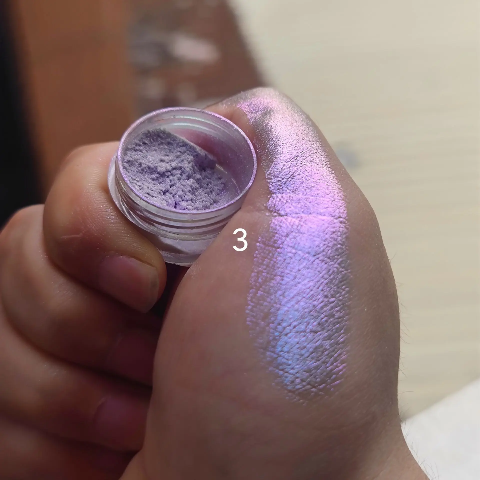 Blue/Purple Metallic Iridescent Holographic Eyeshadow Chameleon Pigment  Infinite Chrome Laser Eyeshadow Makeup Glitter Manicure