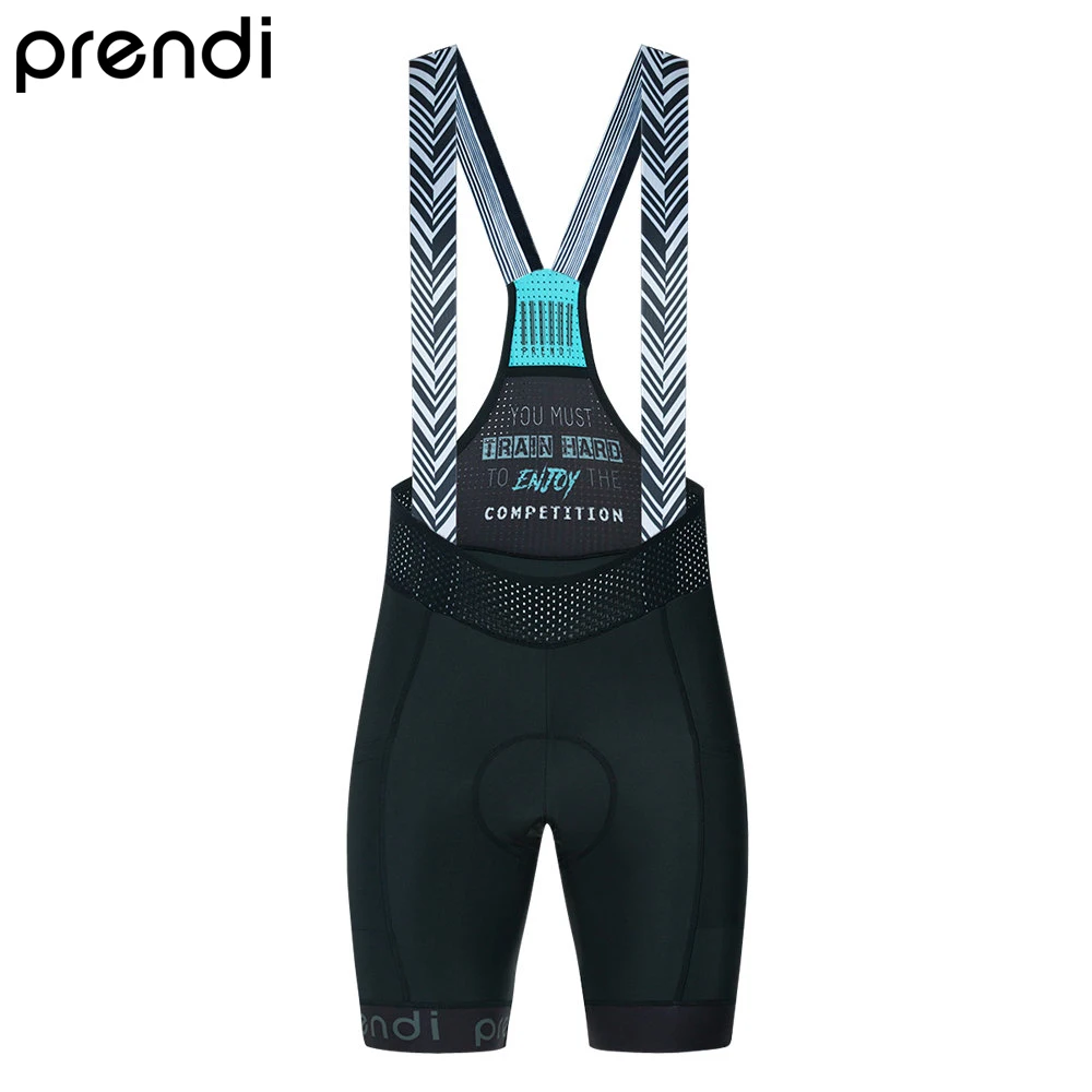 PRENDI Men Cycling Bib Shorts Gel Pad Summer Cool Tight with Pockets Male Bike Outdoor Sport Wear Rubber Non-Slip Band cycling bib shorts