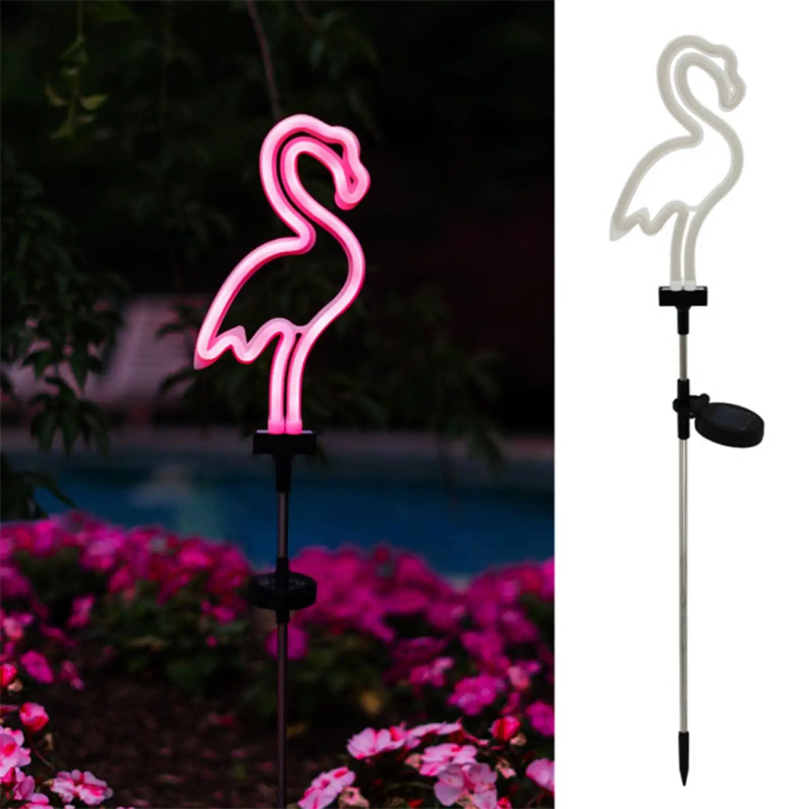 Solar-Powered Light Flamingo Landscape Light for Lawn Fence Garden Outdoor Pathway