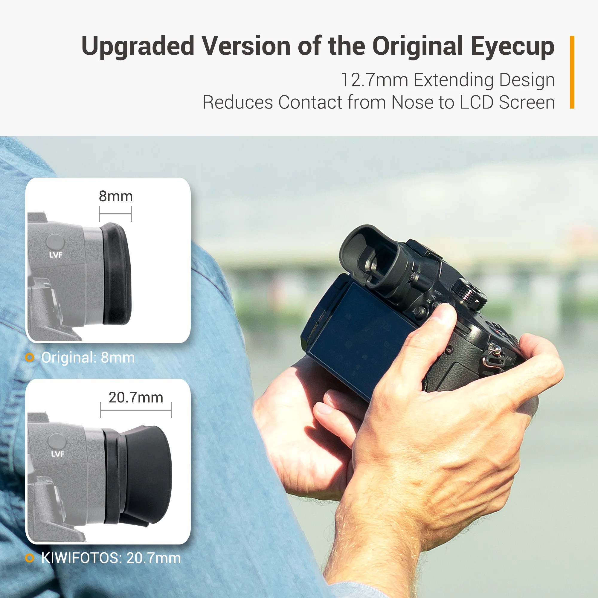 Soft Silicon Long Câmera Eyecup Viewfinder Eye Cup para Panasonic Dc-gh6 Gh5s Gh5 Substitui Panasonic 4ye1a561z Eyecup - Image 2