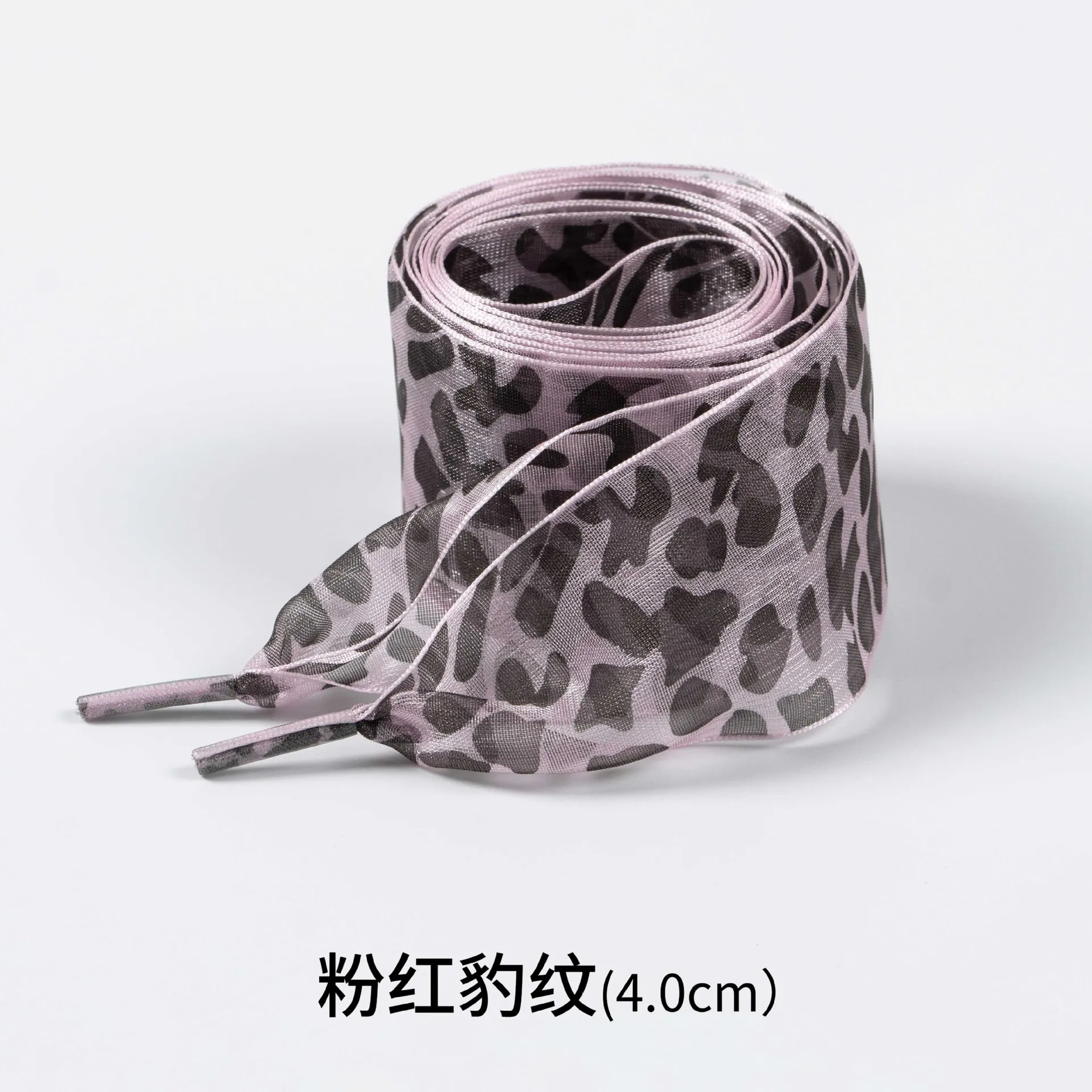 Leopard Print Satin Shoelaces - Stylish and Versatile