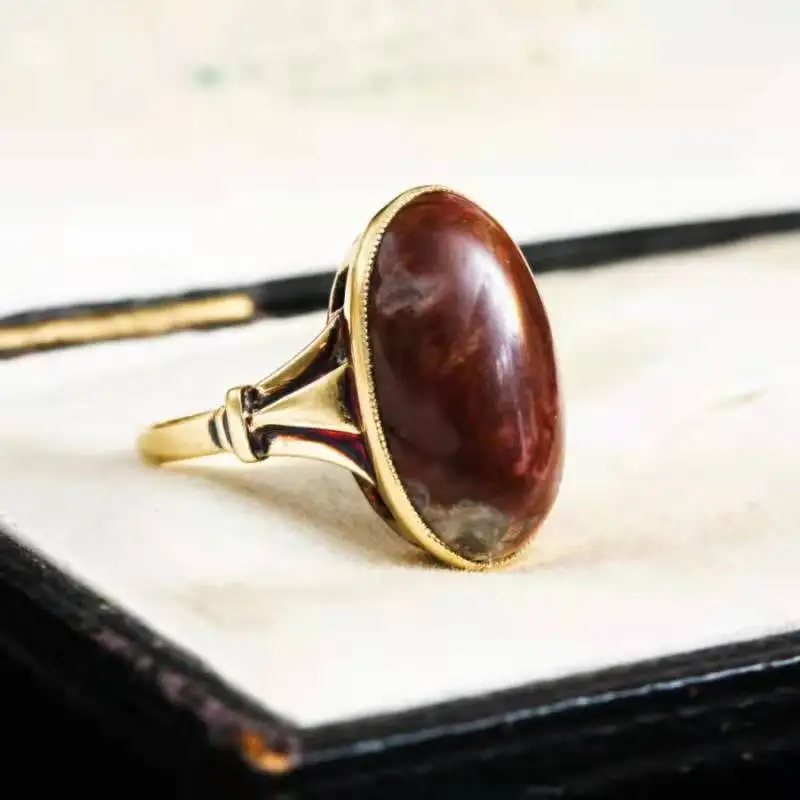 Vintage Jewelry for Women Agate Statement Rings for Women Wedding Engagement Ring Valentines Day Gift Aesthetic Jewelry Anillos