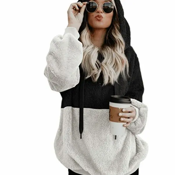 Women's Hoodies  2023 Burst Patchwork Rope Jacket Sweatshirt Coats Winter Clothes Women
