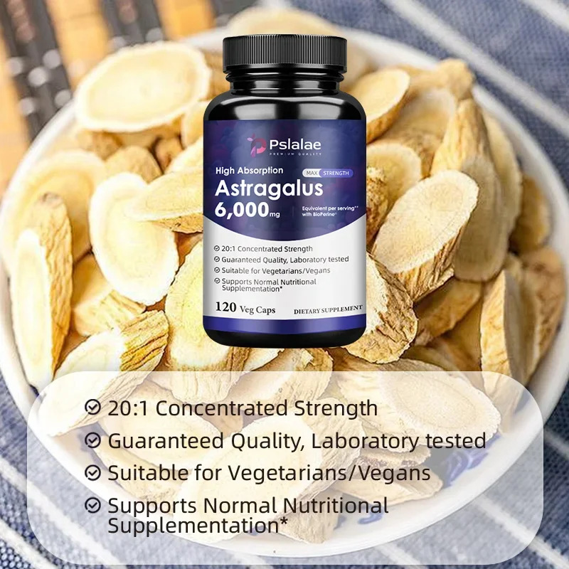 Astragalus 6000mg-Immune System Support, Promotes Heart and Liver Health, Non-GMO
