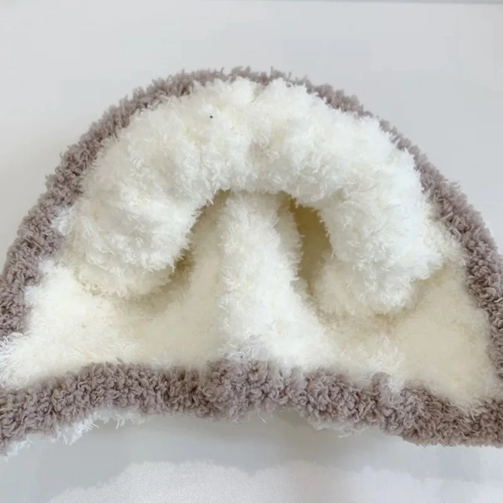 Coral Velvet Winter Ear Warm Hat for Kids