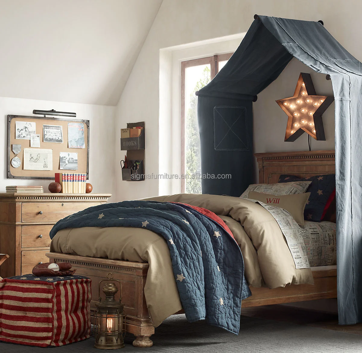 Kids Wooden bedroom Modern Furniture Nightstand Boys/Girls Beside Table bedroom Furniture set