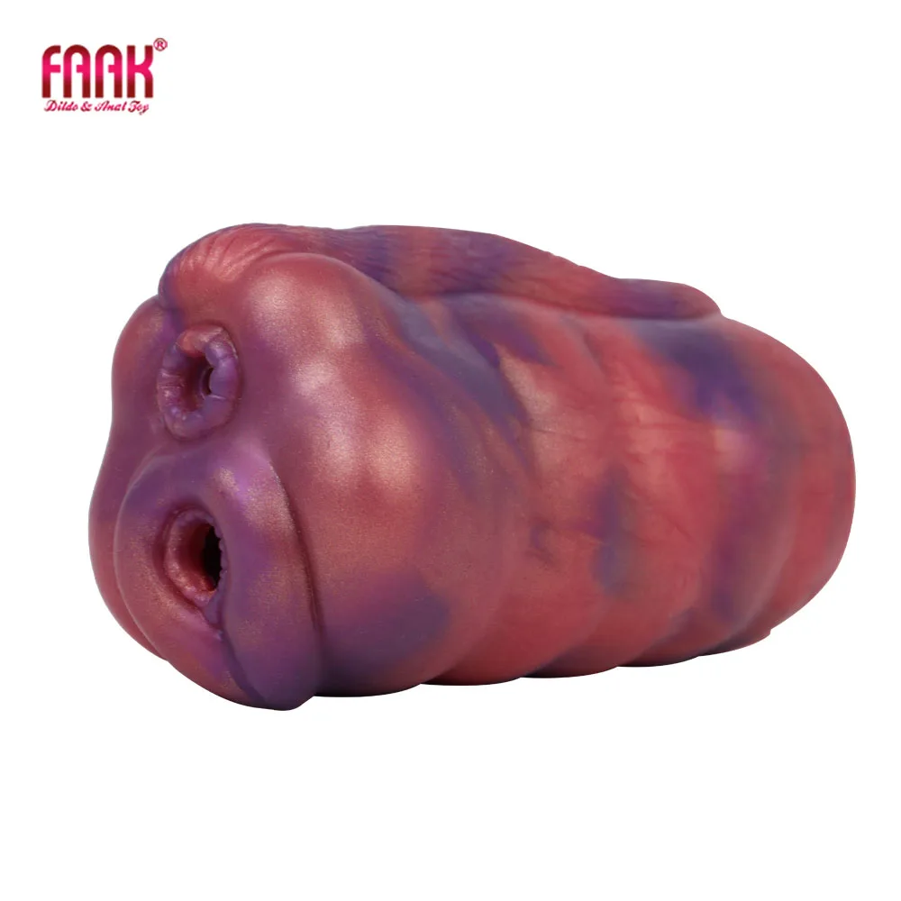 

FAAK Silicone Fantasy Male Masturbator Intimate Pocket Pussy Stroker Artificial Vagina Anal Mature Sex Toys For Men Pleasure