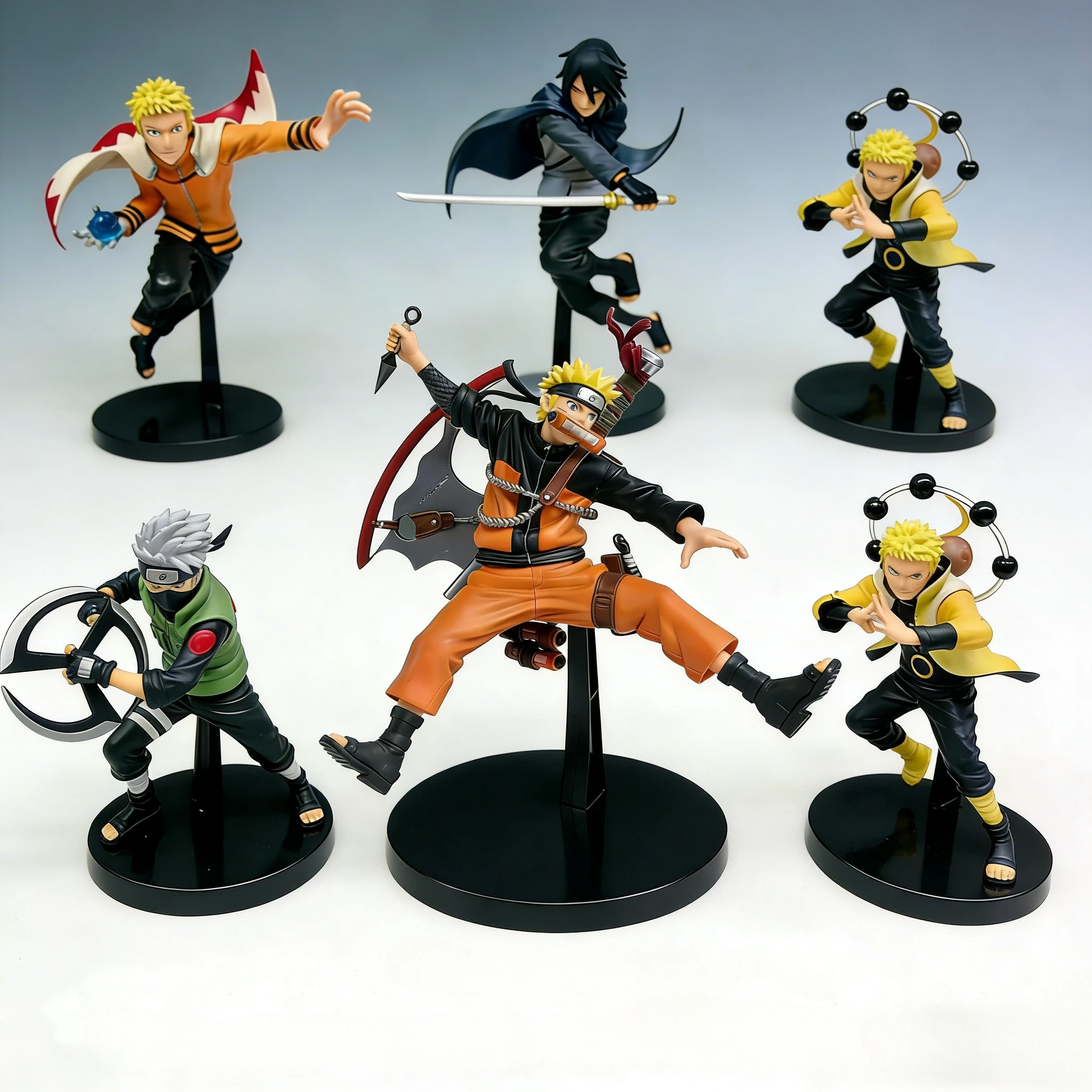 18cm Naruto Anime Combat Version Action Figure Collection - Uzumaki Naruto, Hatake Kakashi, Gaara Ornaments and Toys