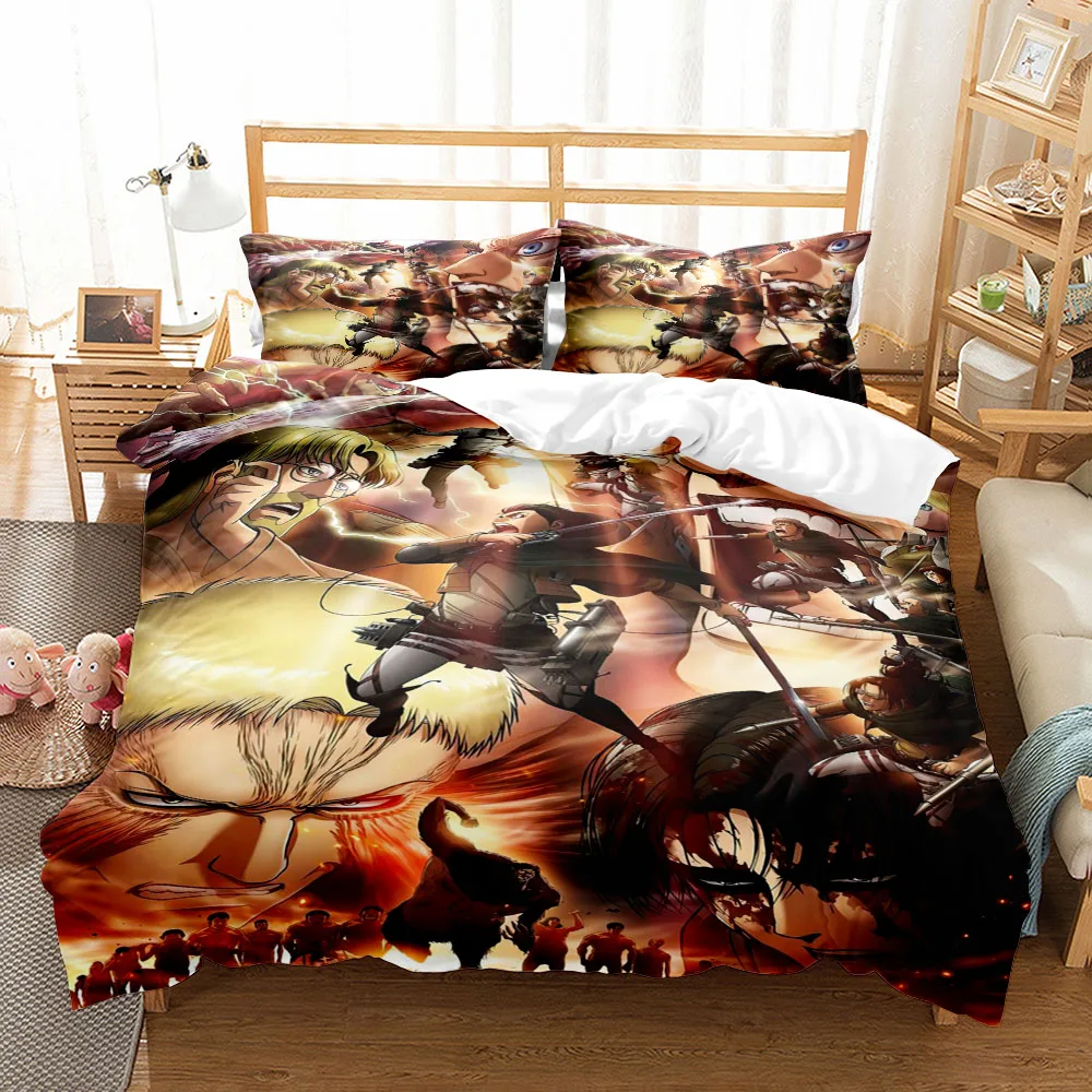 2023 New Titan Attack  Duvet Cover Set King Queen Double Full Twin Single Size Bed Linen Set 2