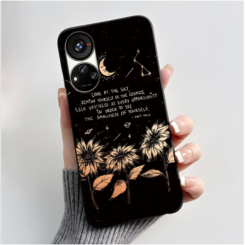 Cute Cartoon Soft Silicone Protective Phone Case - Black