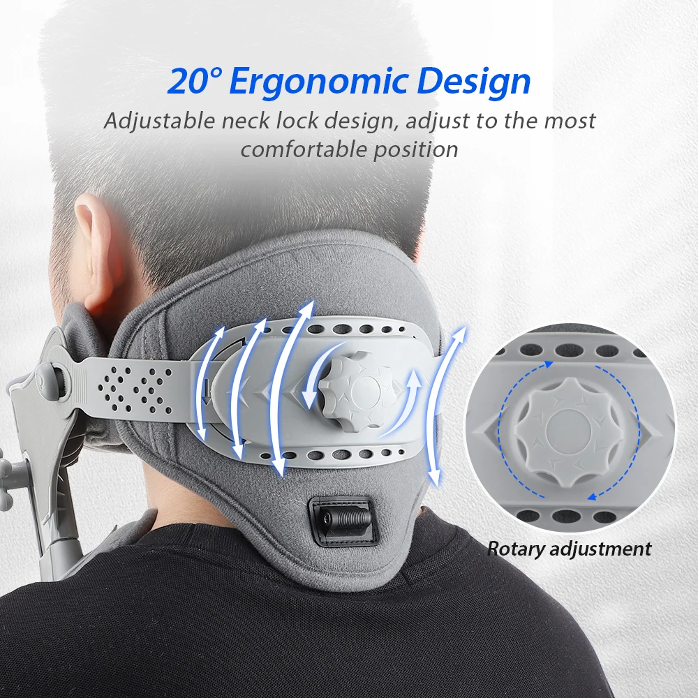 Neck Traction Electric Infrared Heating Cervical Neck Traction Collar Cervical Spine Massager Heat Treatment Health Care