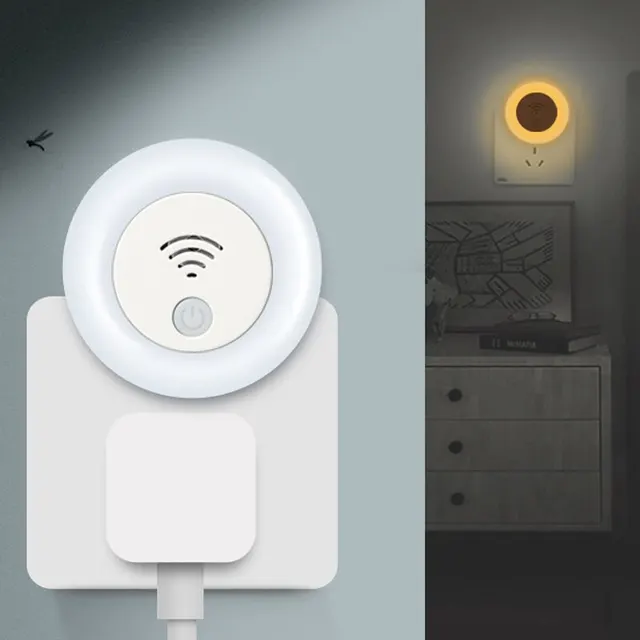 Intelligens Frekvencia -Átalakítás Rovarriasztó Ház Beltéri Kis Éjszakai Fény A Baba Ultrahangos Szúnyogtaszítóhoz - Image 4