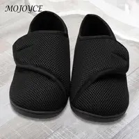 Unisex Diabetic Shoes Wide Walking Shoes with Adjustable Closure Slip-On Orthopedic Shoes Hook and Loop Sneakers for Elderly