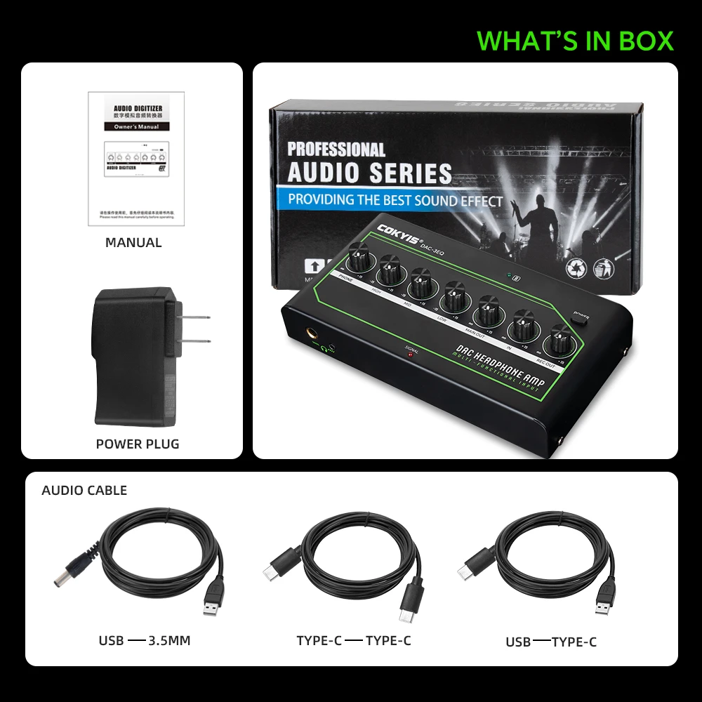 DAC gaming headset amplifier Multifunctional input intergace high performance pure sound quality