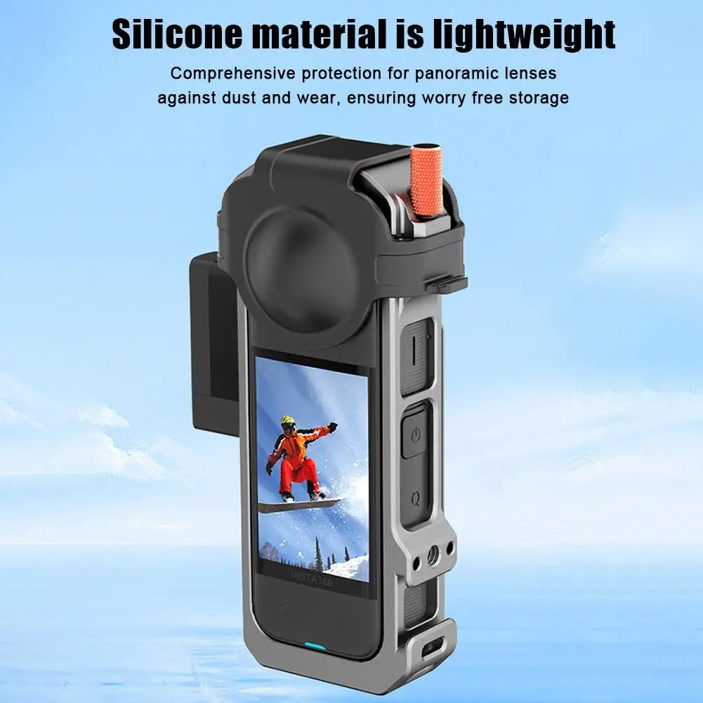 Metal Rabbit Cage Magnetic Frame Heat Accessories Protective Dissipation Sports Expansion Case for Insta360 X4 Camera Camer L1O9