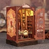 CUTEBEE DIY Book Nook Kit Miniature Wooden Dollhouse with Light Bookshelf Insert Decoration Model for Gifts Bookshop Memories 3