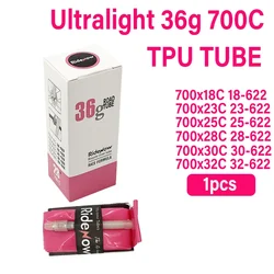 Ultralight TPU Inner Tube for Road and Gravel Bikes with French Valve (1pc 700x18-32c 36g)