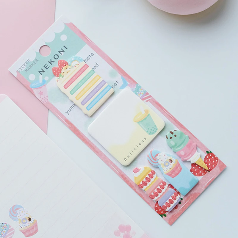 Strawberry Bear Wish Bottle Soup Nekoni Memo Pad Sticky Notes Memo Notebook Stationery Papelaria Escolar School Office Supplies 5