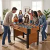 Foosball Table Competition Full Size Soccer Game Table with 22 Players-Natural