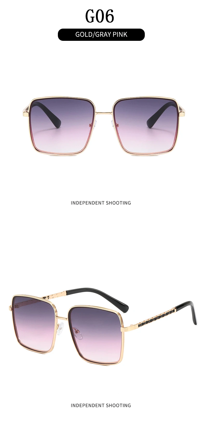 Óculos de sol femininos quadrados oversized vintage_voghion.com