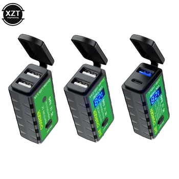 TYPE-C 오토바이 USB 충전기, SAE to USB C타입 전압계, ON/OFF 스위치, 방수, 빠른 연결 해제 플러그, 3.1A, 4.8A