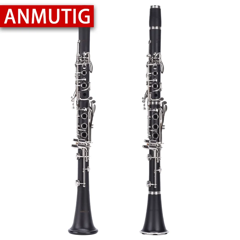 Bb Professional Clarinet 17 Key Hard Rubber Pipe Material Clarinete Instrument