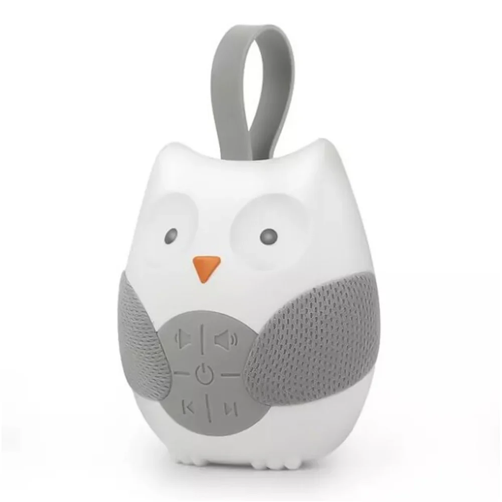 ZK30 Portable Owl White Noise Machine Baby Soother with 10 Light Music Songs 2 Natural Sounds Silicone Strap for Infants Toddler baby toys