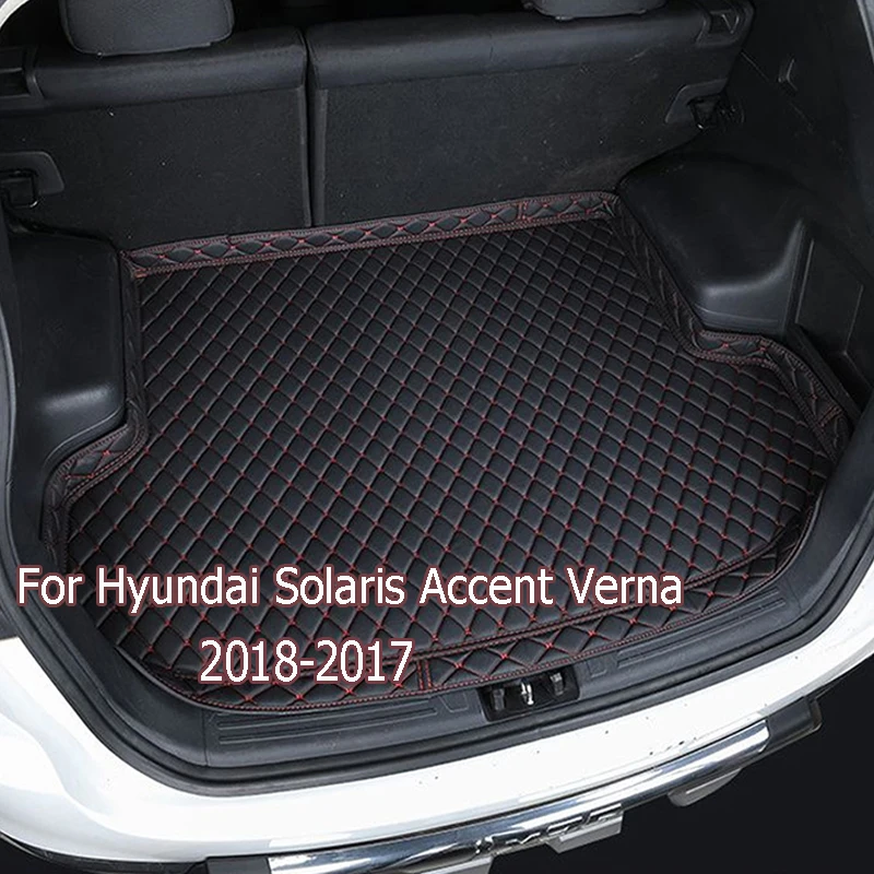 

For Hyundai Solaris Accent Verna 2017 2018 Car Trunk Mats High Side Carpets Liner Rear Auto Protect Waterproof