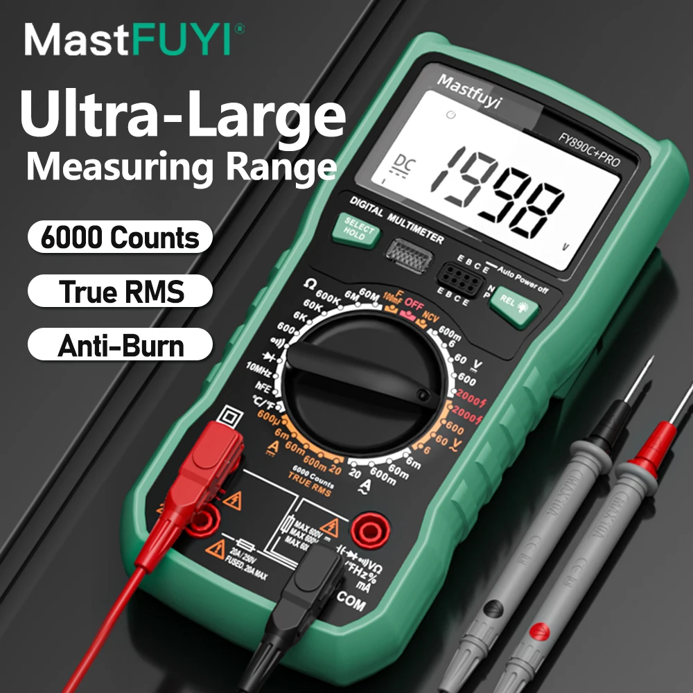 MASTFUYI 2000V 20A ขนาดใหญ่พิเศษมัลติมิเตอร์แบบดิจิตอลพลังงานแสงอาทิตย์มัลติมิเตอร์ True RMS Multifunctional All-in-One เครื่อง 1