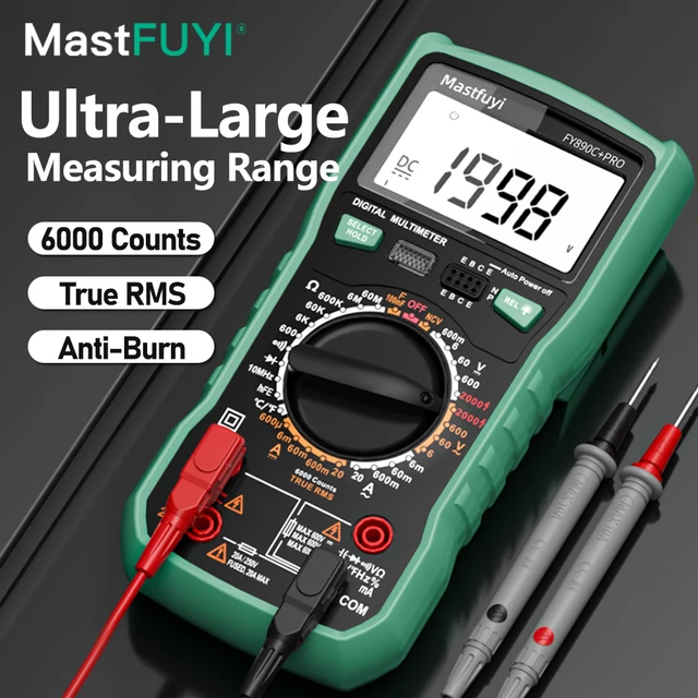 MASTFUYI 2000V 20A ขนาดใหญ่พิเศษมัลติมิเตอร์แบบดิจิตอลพลังงานแสงอาทิตย์มัลติมิเตอร์ True RMS Multifunctional All-in-One เครื่อง 1