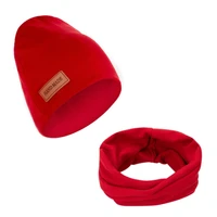Faux Cashmere Kid Hat with Scarf Set Fashionable Child Cap with Scarf Warm & Stylish Kids Winter Essential set 3