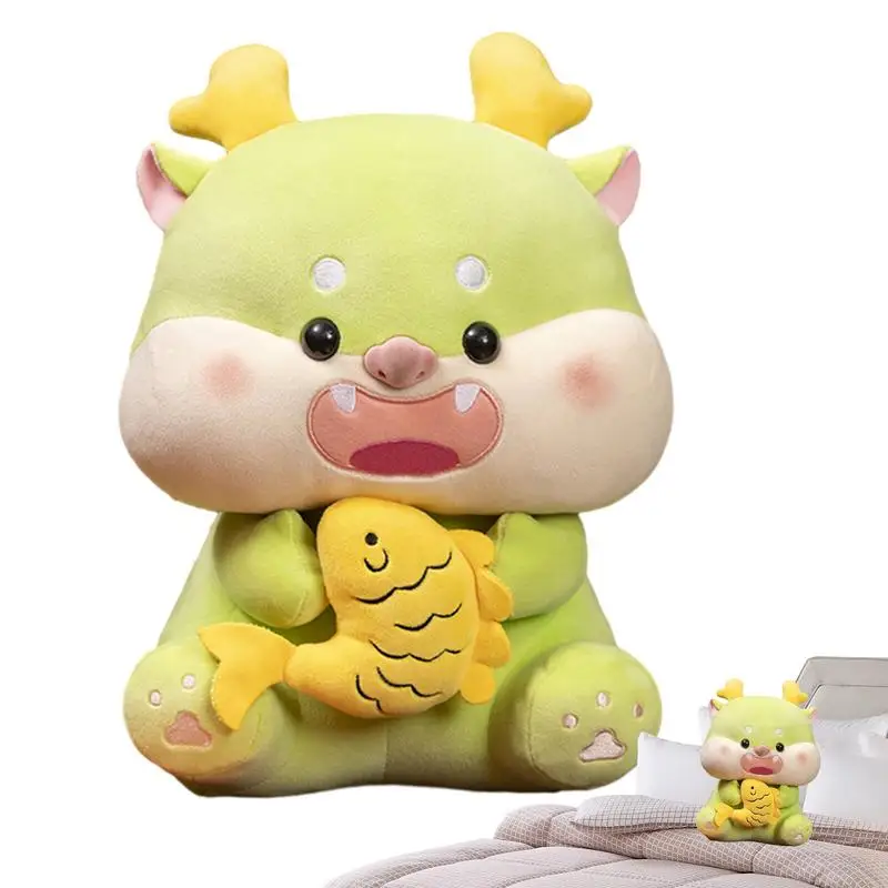 

Плюшевая фигурка счастливого дракона, 25 см, знаки зодиака, плюшевые игрушки, талисман, дракон, плюшевая кукла, украшение