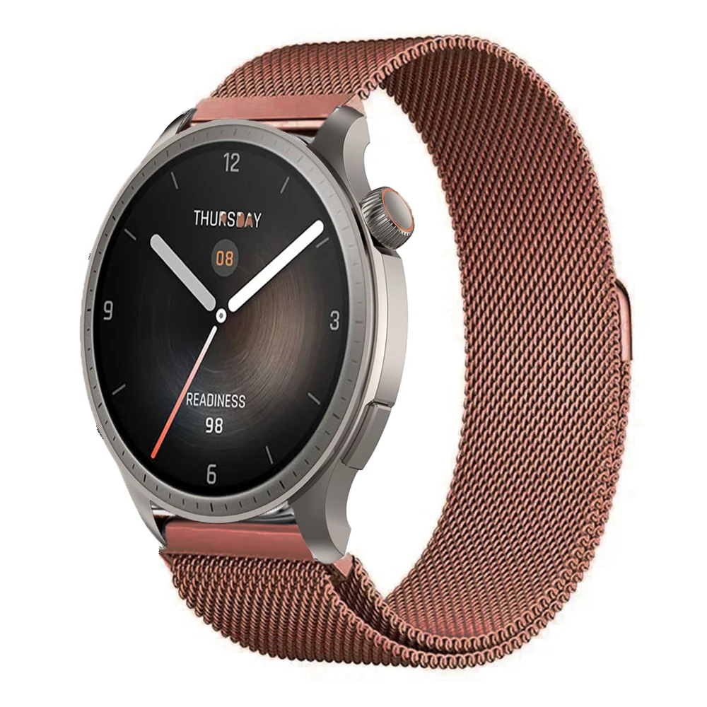 Milanese Stainless Steel Smartwatch Strap - Adjustable Mesh Wristband