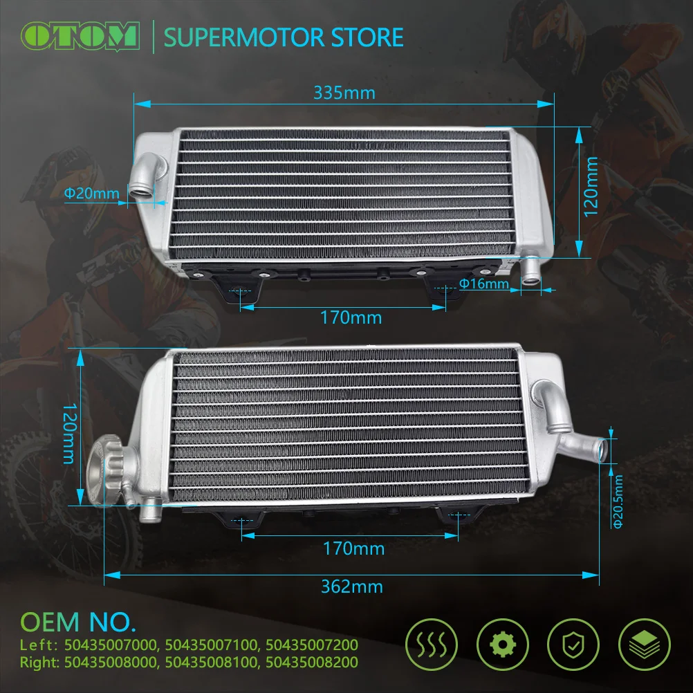 Motorcycle Accessories Engine Cooling Radiator Cooler For KTM EXC EXCF SX SXF XC XCF HUSQVARNA FC FE FX TC TE TX 125 250 300 350