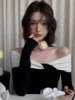 Unique One-oulder Long Sve Base irt Women's Inner Wear Autumn Winter Top Brand Tag Clip Korean Sle Slim Fit T-irt