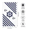 Nordic dark blue sailing series rudder household bathroom towel hotel towel bathroom microfiber towel 40*70 can be customized 2