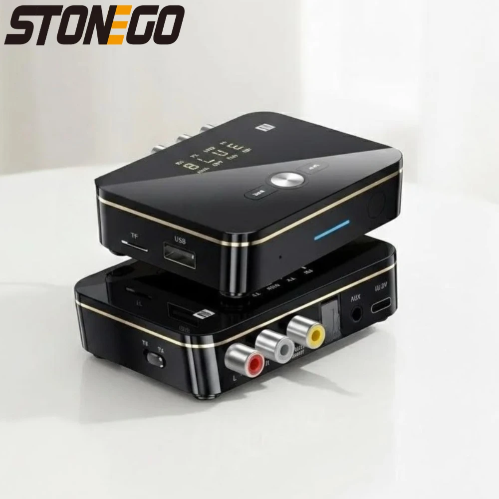 Bluetooth 5.0 Transmitter Receiver Wireless Audio Adapter for TV Home Stereo Car PC MP3 Player High Fidelity Sound Transmission