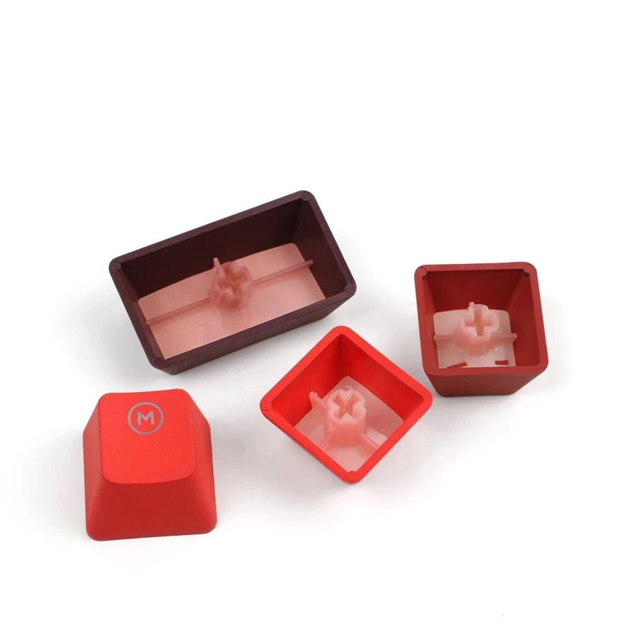 Boa Sorte Backlit Gradient Keycaps Keycaps Transparentes Perfil Oem Pbt Top e Side Letters Keycap Cor Vermelha 61 68 84 96 104 - Imagem 2