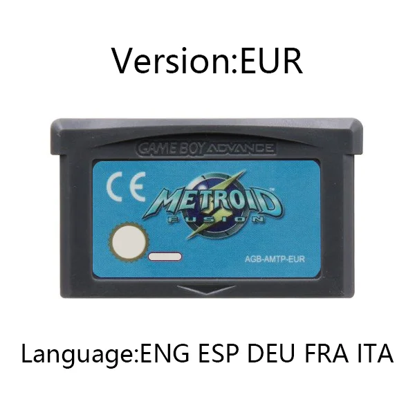 GBA Series Game Cartridge 32-bit Video Game Console Card Fusion Zero Mission US European Version For GBA/NDS game cards collectible cards anime cards anime trading cards animation game cards