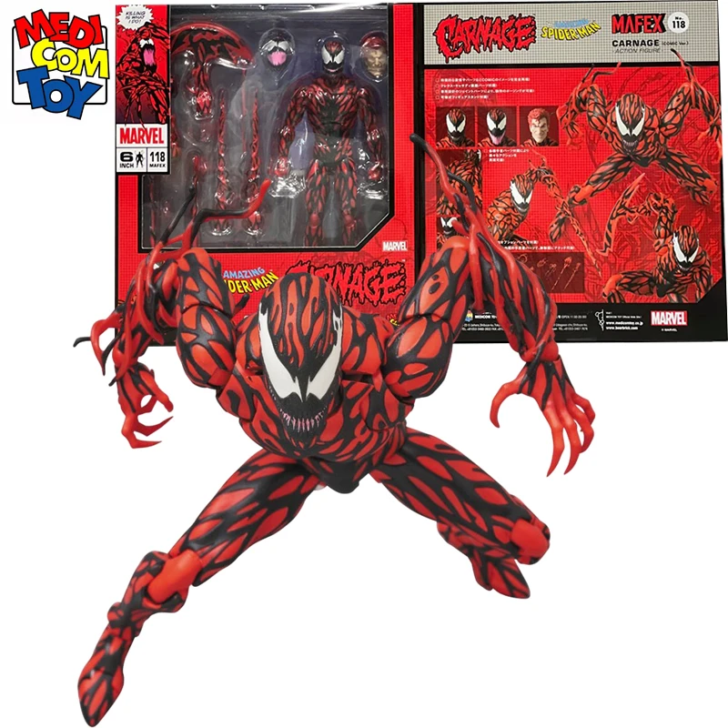 Marvel Legends Venom Carnage Figure Cletus Kasady Mafex 088 Venom With Wing Joints Moveable