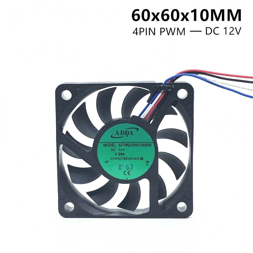 

AD06012HX10AB00 6010 60MM 60X60X10MM ADDA Ultra-thin silence Graphics Card fan Cooling fan with 4pin PWM