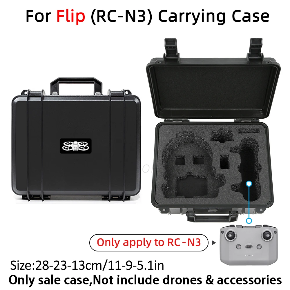 Fly More Combo Storage Case for DJI Flip Hard Carrying Box Shockproof Bag for DJI Flip RC-N3/RC 2 Control Drone Accessories