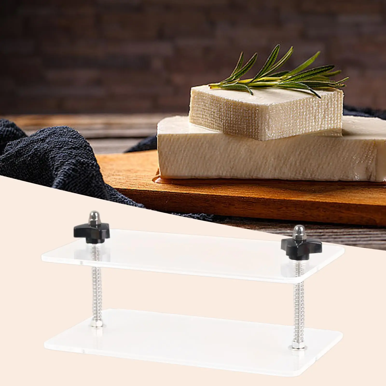 

Tofu Maker Clear Homemade Utensils Attachments Tofu Press Plate Tofu Presser for Restaurant Tempeh Camping Cheese Paneer