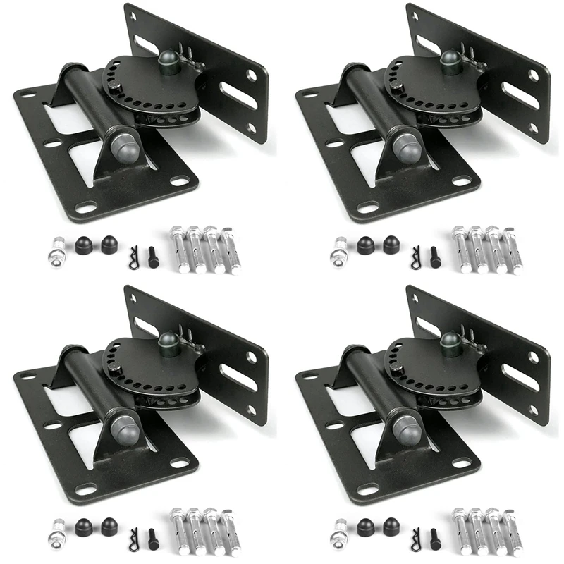 

4X Strong Universal Surround Speaker Wall Mount Ceiling Bracket Loudspeaker Wall Mounted Holder Tilt Rotate 60Kg 132Lbs