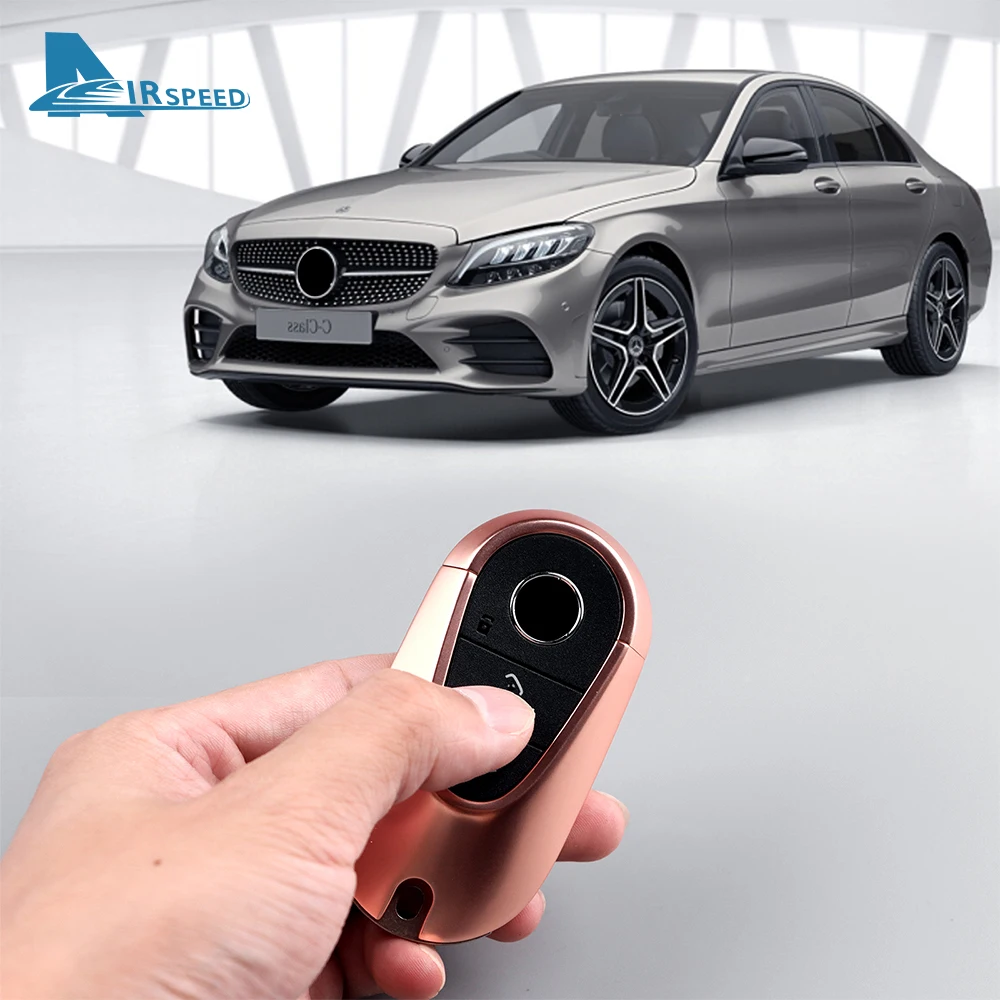 HIBEYO Custodia Per Chiave Auto In Pelle – Adatta Per Mercedes Classe C W206, Classe S W223, C200, C260, S500 – Colore Marrone